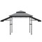 Patio BBQ Grill Gazebo Canopy with 2 Tier Roof and Adjustable Awnings